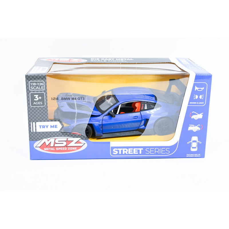 MSZ model BMW M4 GT3 niebieski św/dźw 28366