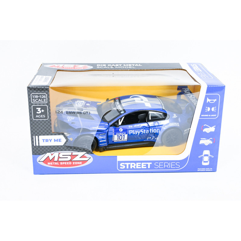 MSZ model BMW M6 GT3 niebieski św/dźw 68255A 25303