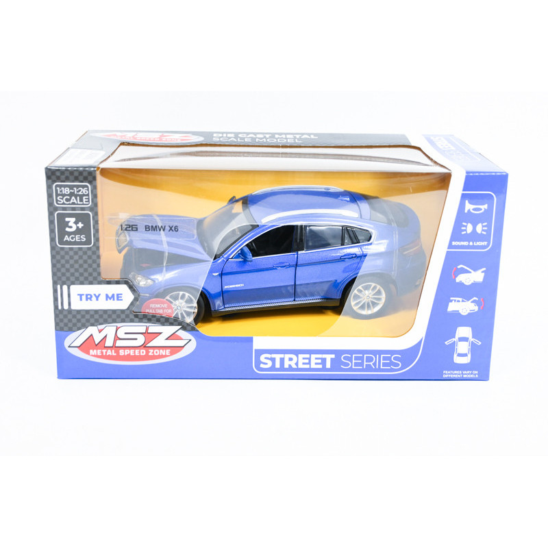 MSZ model BMW X6 niebieski św/dźw 68250A 20100