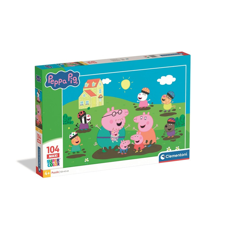 CLE puzzle 104 maxi SuperKolor Peppa Pig 25017