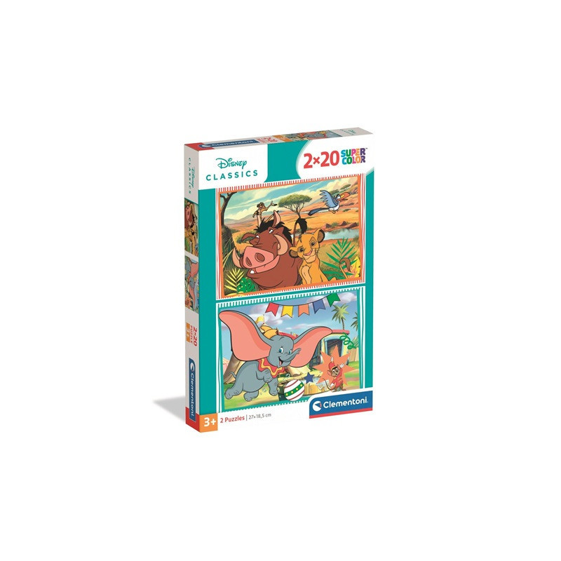 CLE puzzle 2x20 SuperKolor Disney Classics 24837