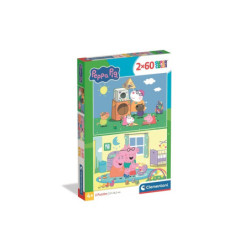 CLE puzzle 2x60 SuperKolor Peppa Pig 24833