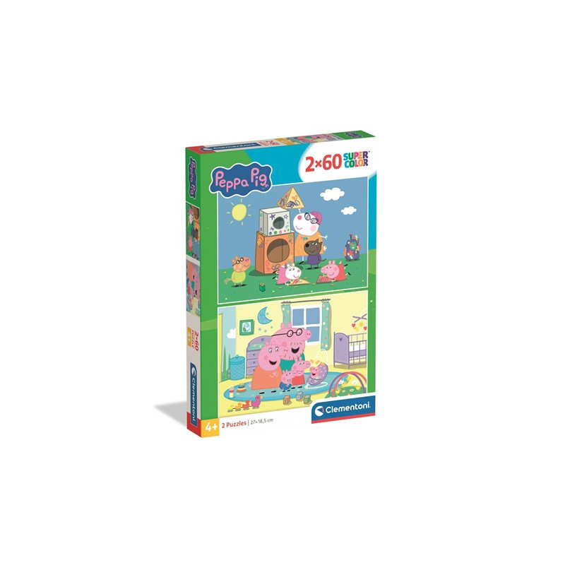 CLE puzzle 2x60 SuperKolor Peppa Pig 24833
