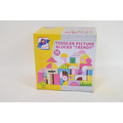 WOODYLAND Kolorowe klocki drewn.80el 91302 13022