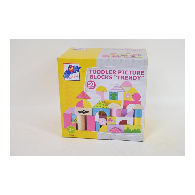 WOODYLAND Kolorowe klocki drewn.80el 91302 13022