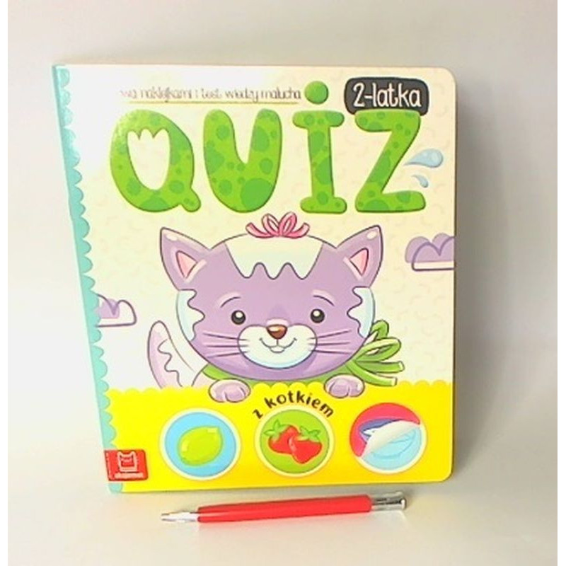  Quiz 2-latka z kotkiem Zabawa naklejk...32830