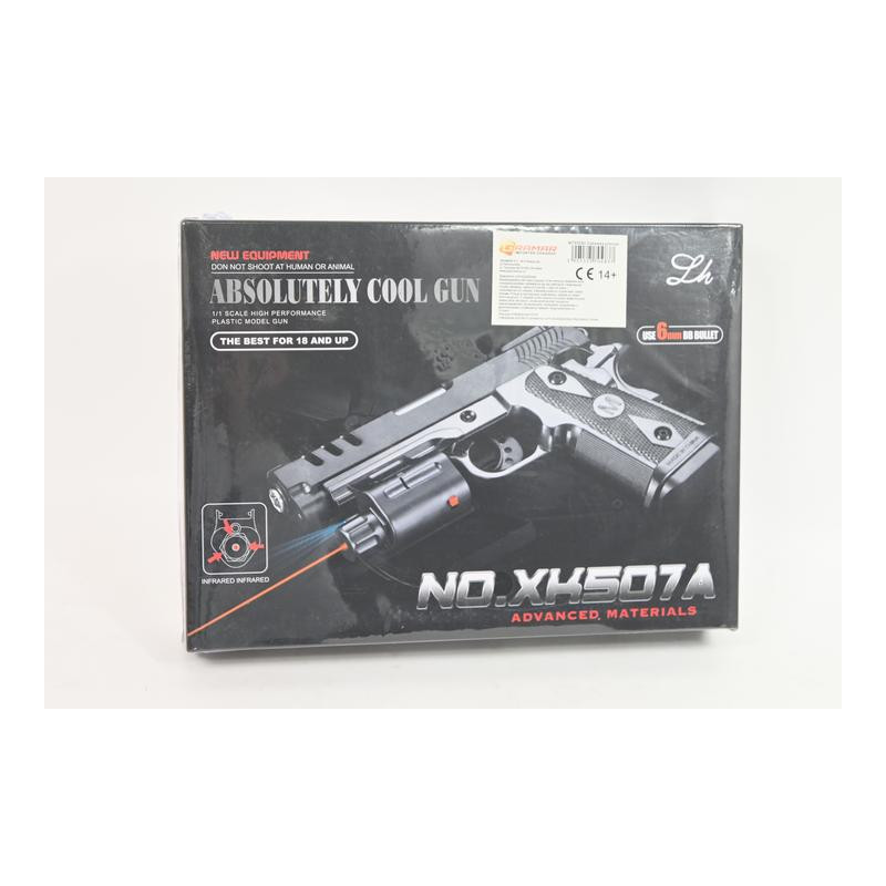 Pistolet na kulki z laserem podełko 04837