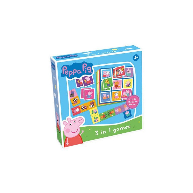  3w1 Lotto,Domino,Memo Peppa 60480