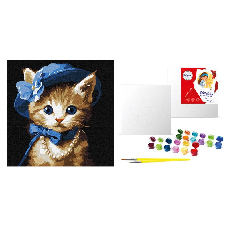  Malow.po num.30x30 Kotek w kapeluszu 77245