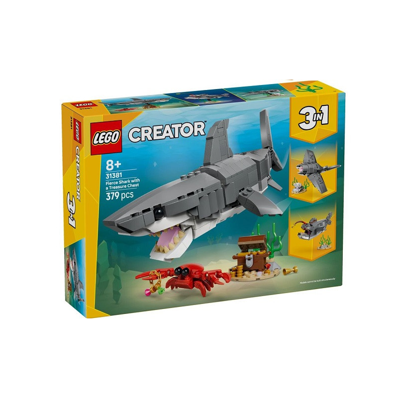  LEGO CREATOR Groźny rekin i skrzynia 31381
