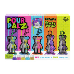 POUR PALZ Miś do oblewania brelok 5pak 19663