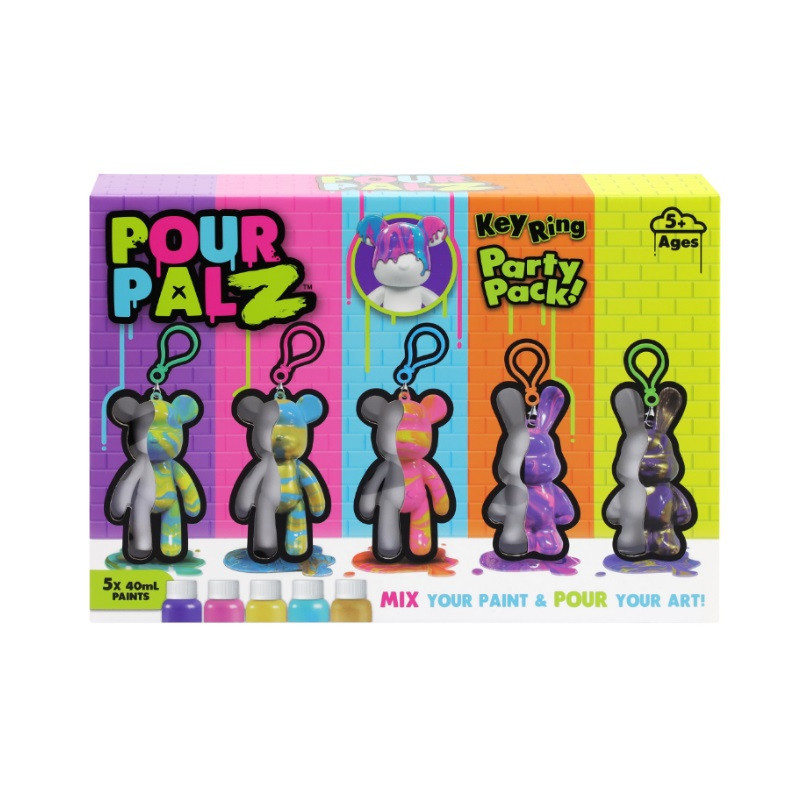 POUR PALZ Miś do oblewania brelok 5pak 19663