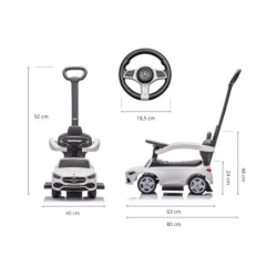  Pojazd z rączką Mercedes white 6105 27140