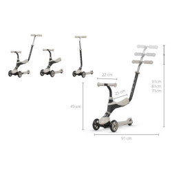  Qplay Hulajnoga Sema 3w1 Beige 4539 81219