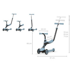  Qplay Hulajnoga Sema 3w1 Blue 4540 81226