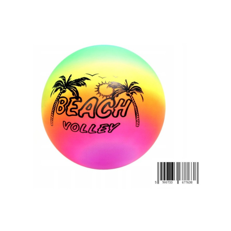 Piłka 9" Beach tęczowa D45322 77638