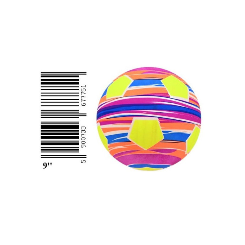 Piłka 9" kolorowa kostki D45334 77751