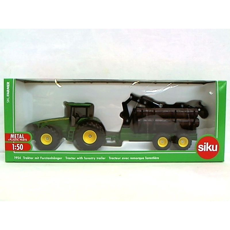 SIKU FARMER Traktor z przyczepą leśną 1954 19540