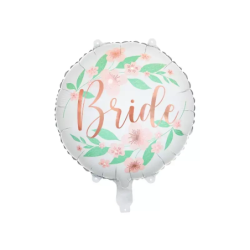 Balon fol.Bride kwiaty 45cm biały 05341