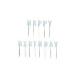 Świeczki urodz.HappyBirthday 25cm j.błękit A13 674