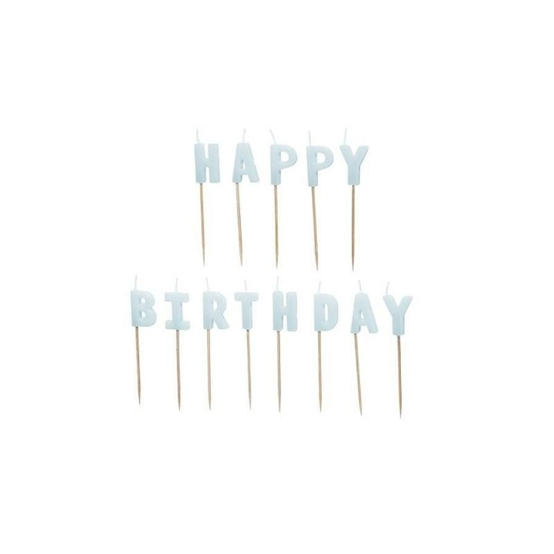 Świeczki urodz.HappyBirthday 25cm j.błękit A13 674