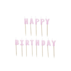 Świeczki urodz.HappyBirthday 25cm fiolet A13 67561