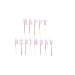 Świeczki urodz.HappyBirthday 25cm fiolet A13 67561
