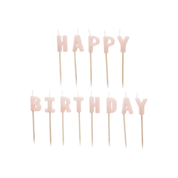 Świeczki urodz.HappyBirthday 25cm róż A13 67608