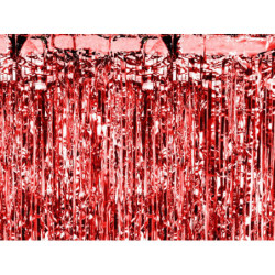 Kurtyna Party czerwony 90x250cm 53310