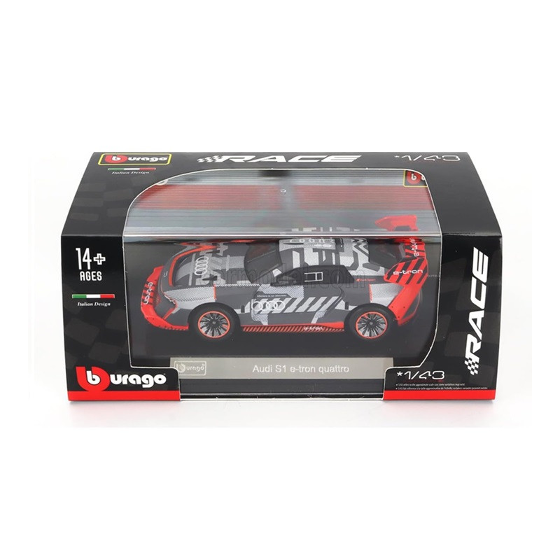 BBU 1:43 Race Audi S1 E-Tron Quattro grey 38311