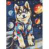 Diament.mozaika30x40 Kosmiczny husky 70567