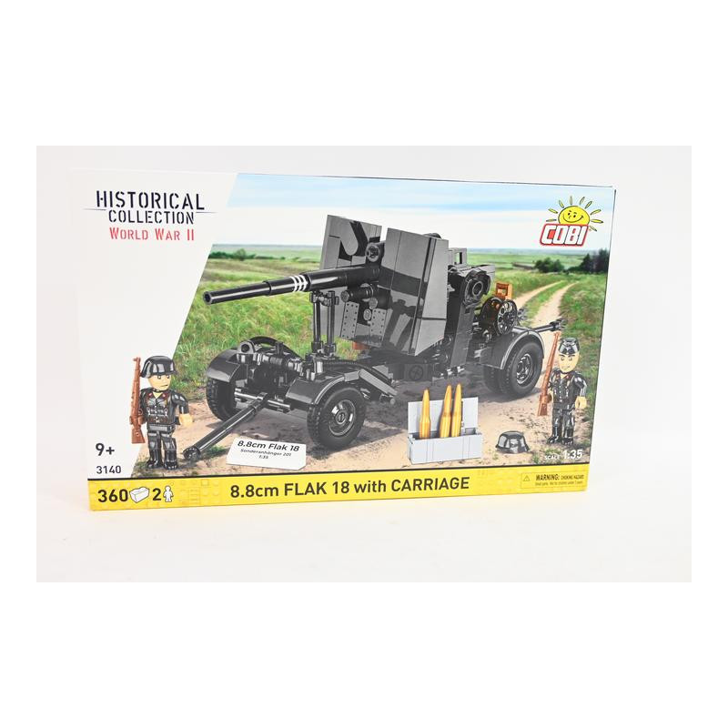 COBI HC WWII Flak with Carriage 8,8cm 360kl 3140