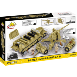 COBI HC WWII SD.KFZ.8 Towing8,8cm Flak36 975k 3143