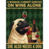 Malow.po num.30x40 Plakat Wino i pies 83864