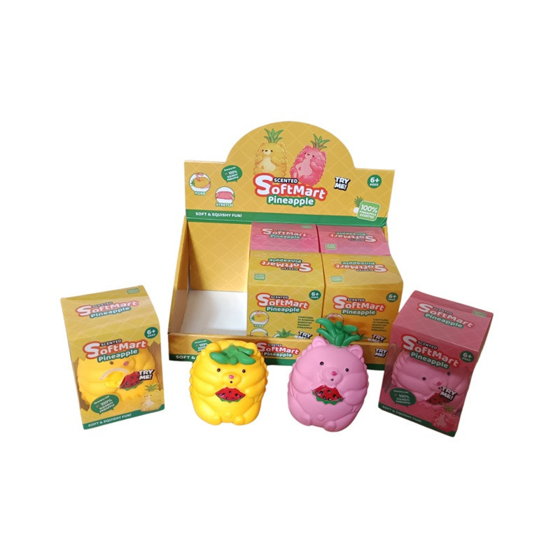 Ananas gniotek/box 12cm 6szt/disp ANANA-3