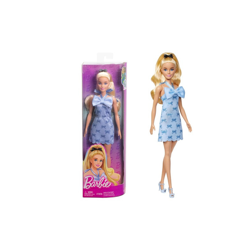 Barbie lalka Fash.niebieska sukienka HYT93
