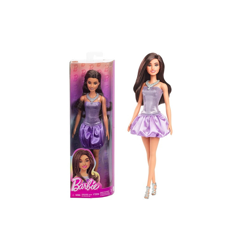 Barbie lalka Fashion.fioletowy strój HYT92