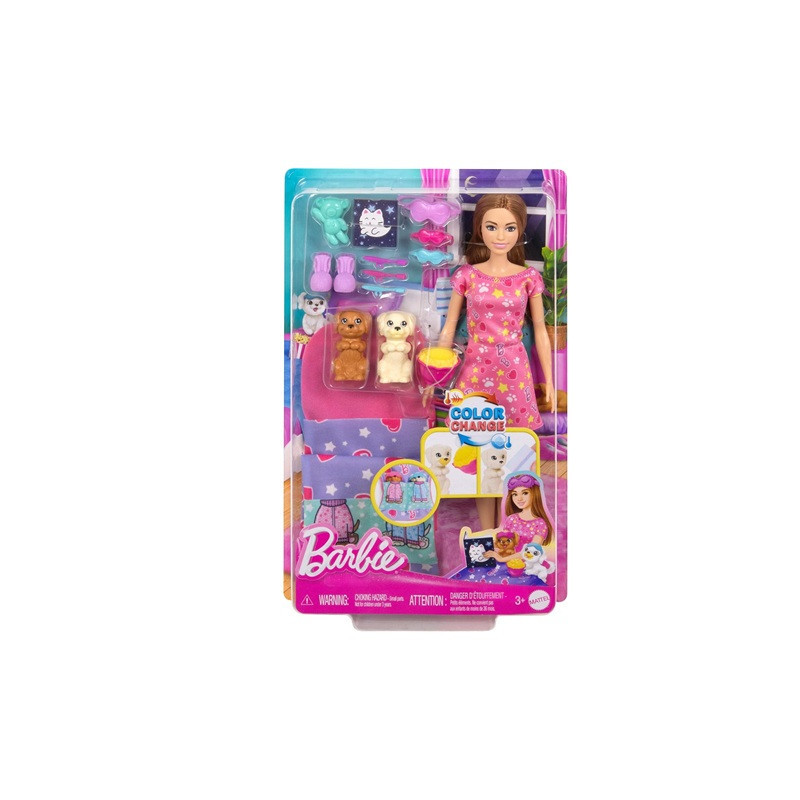 Barbie lalka Piżama Party z pieskami HXN01 /4