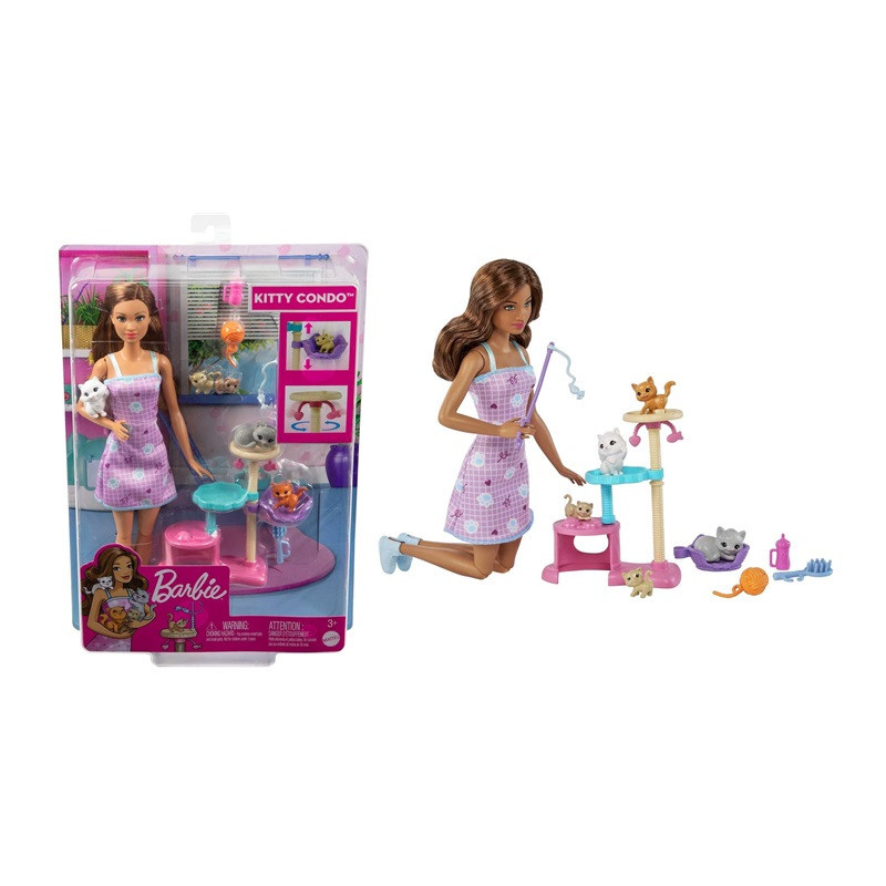 Barbie lalka zabawa z kotkami HHB70 /4