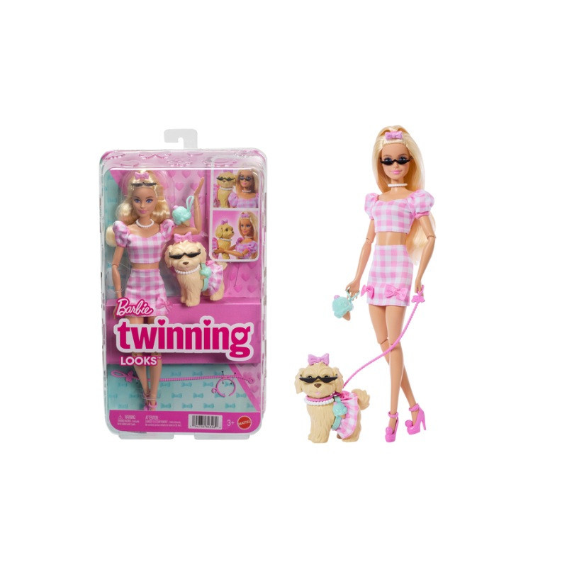Barbie Twinnig Looks lalka+piesek JFP36 /3