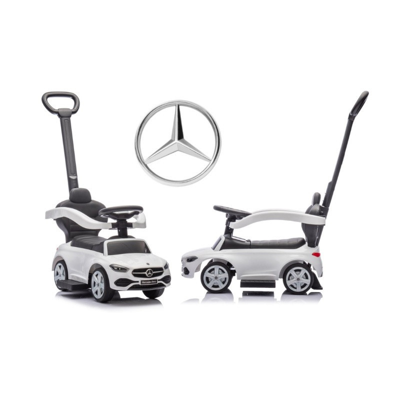 Jeździk z rączką Mercedes white 6105 27140