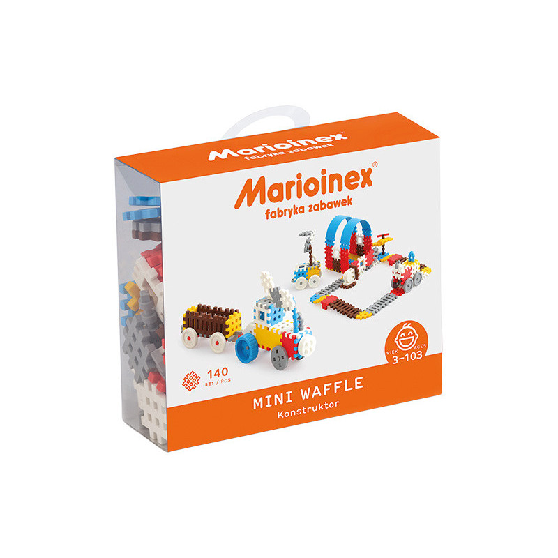 Klocki waffle mini 140szt konstr-chło 902820
