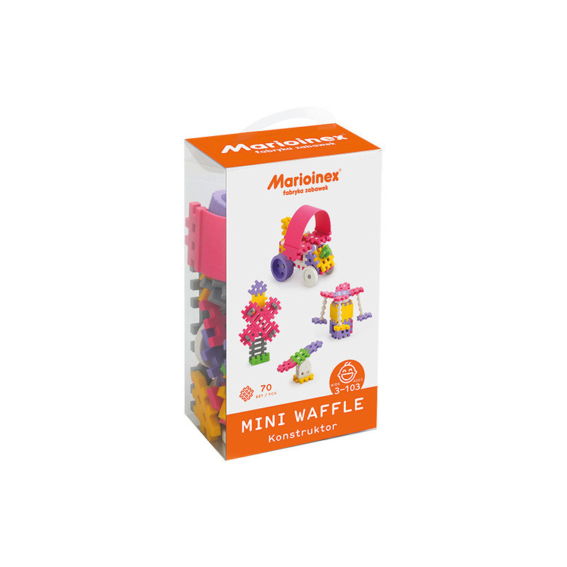 Klocki waffle mini 70szt konstr-dziew 902813