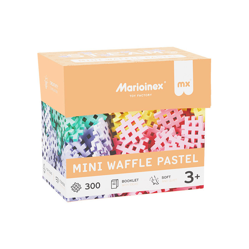 Klocki waffle mini pastel 300szt 03636