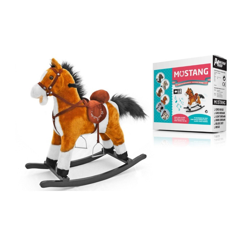 Koń na biegunach Mustang jas.brąz 0073 34164
