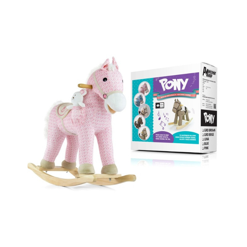 Koń na biegunach Pony pink 0461 22213