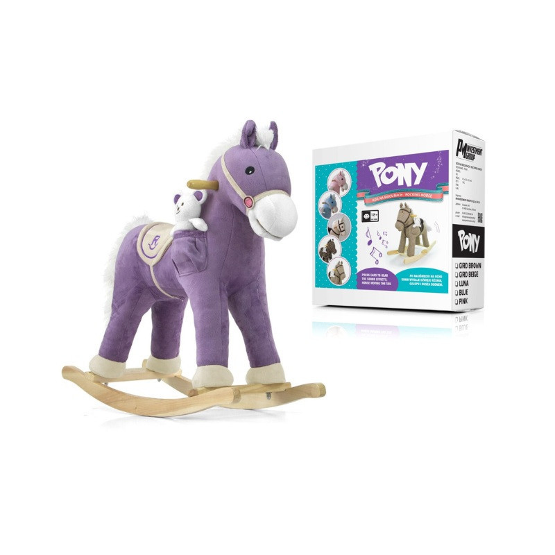 Koń na biegunach Pony purple 1077 22589