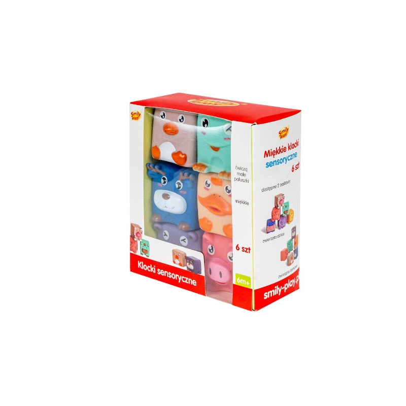 Miękkie klocki sensor.6szt SmilyPlay SP84490