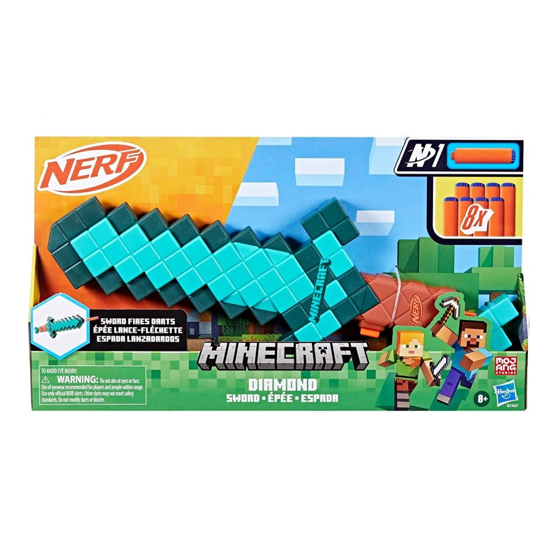 NERF Minecraft miecz Diamond+strzałki G1437