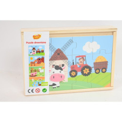 Puzzle drewniane 4obrazki SmilyPlay SPW84947